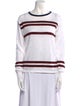 360 Cashmere Striped Bateau Neckline Sweatshirt