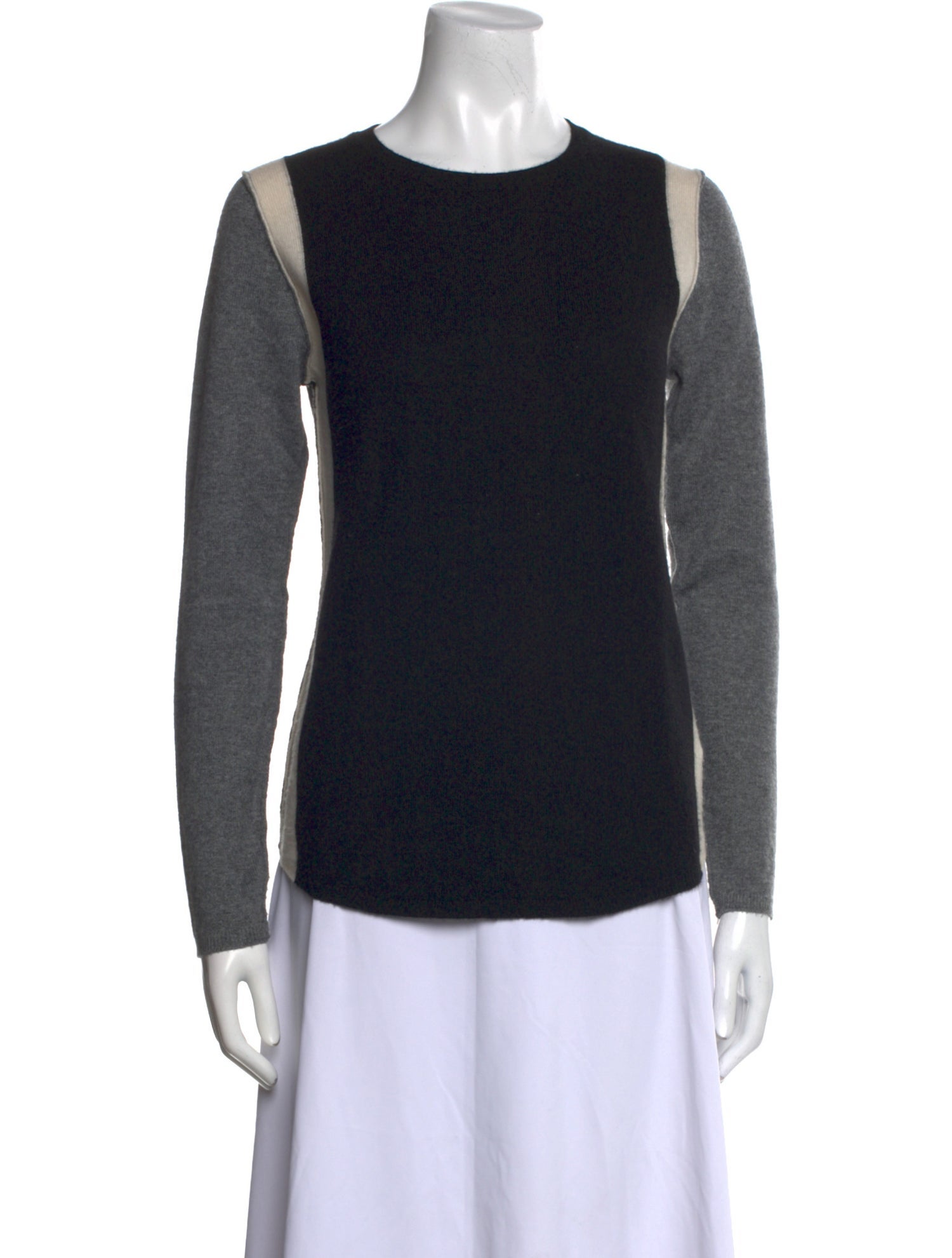 360 Cashmere Cashmere Colorblock Pattern Sweater