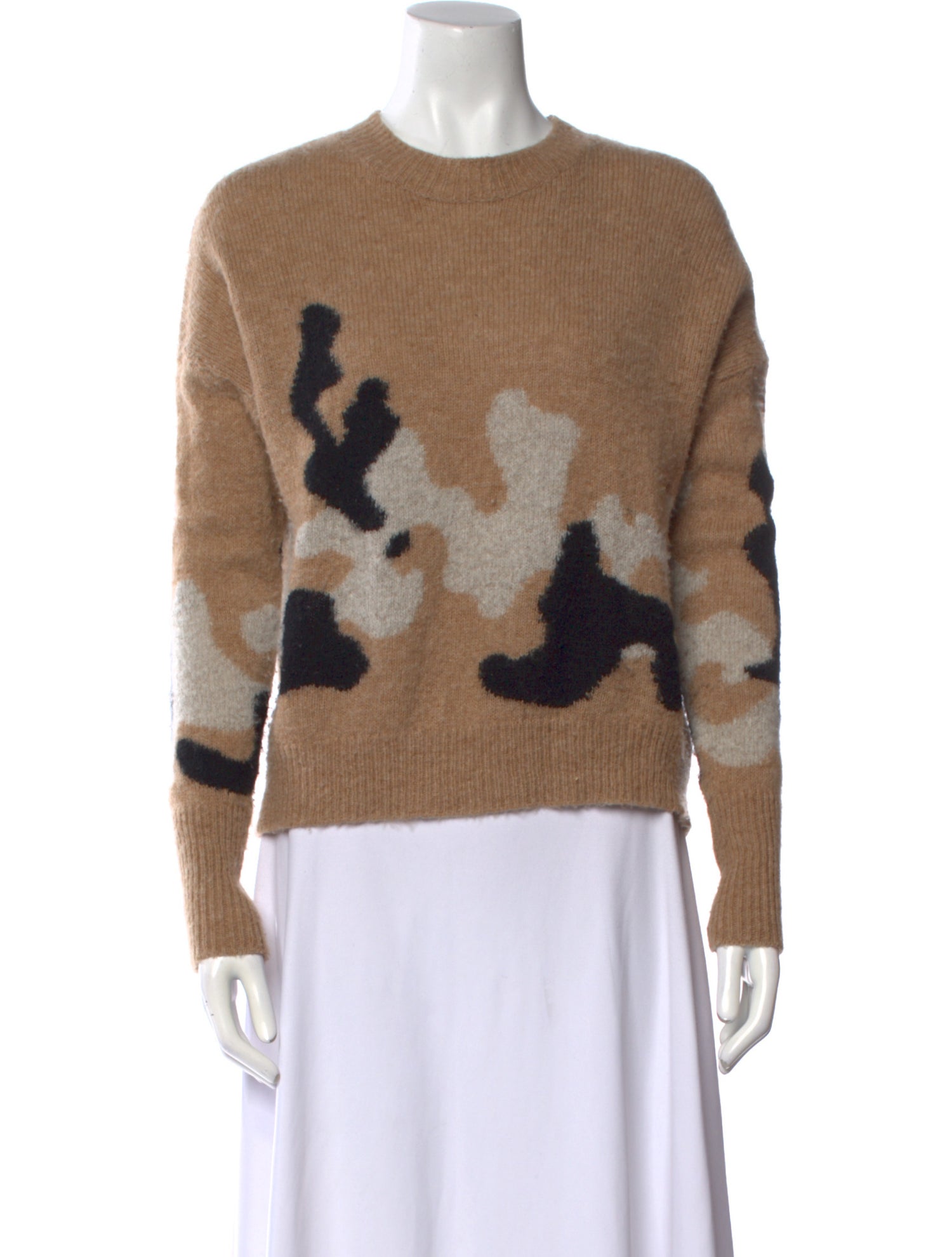 360 Cashmere Printed Crew Neck Sweater