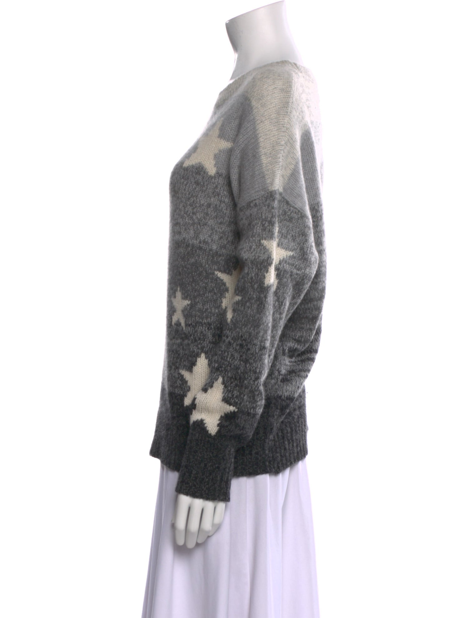 360 Cashmere Cashmere Colorblock Pattern Sweater