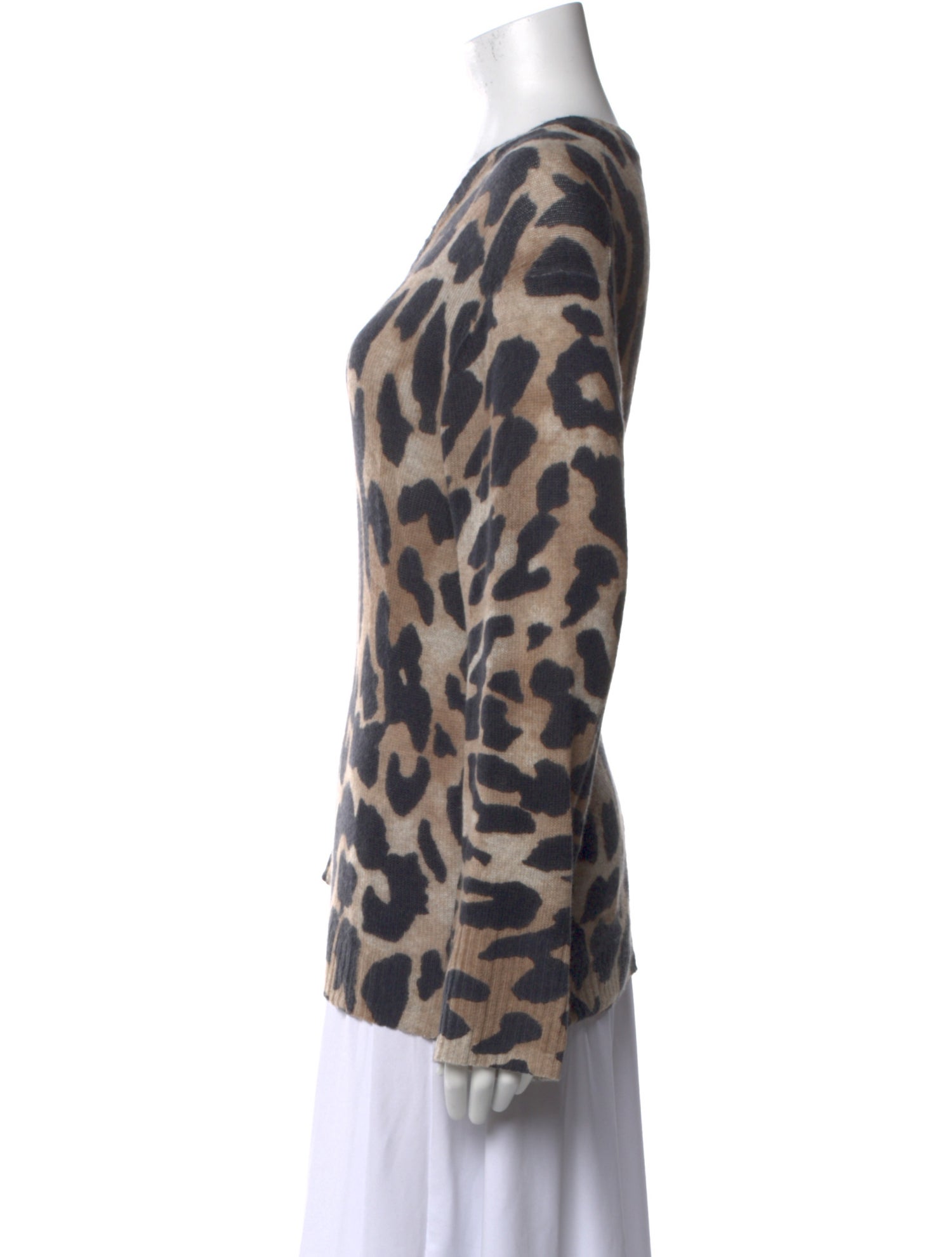 360 Cashmere Cashmere Animal Print Sweater