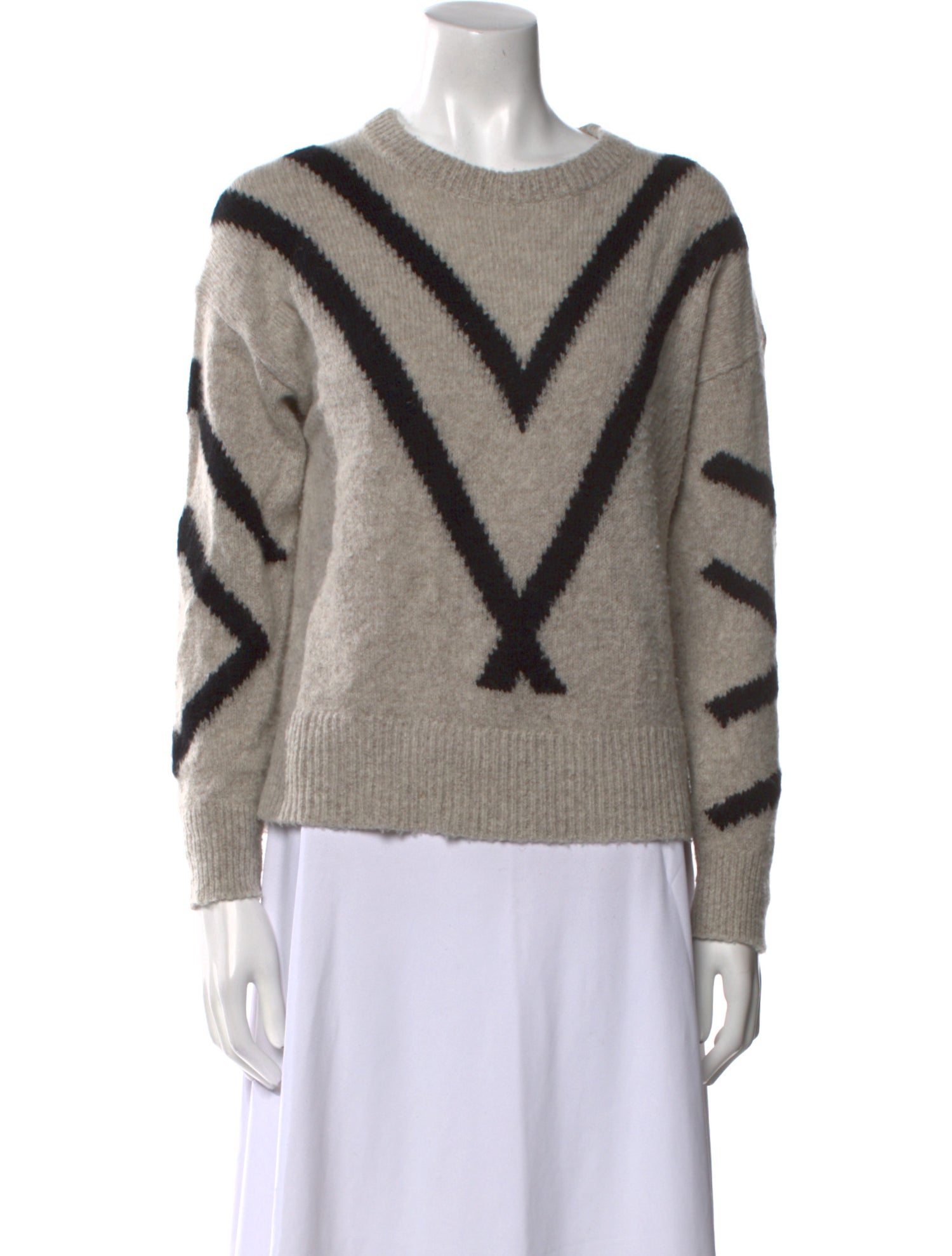 360 Cashmere Merino Wool Striped Sweater