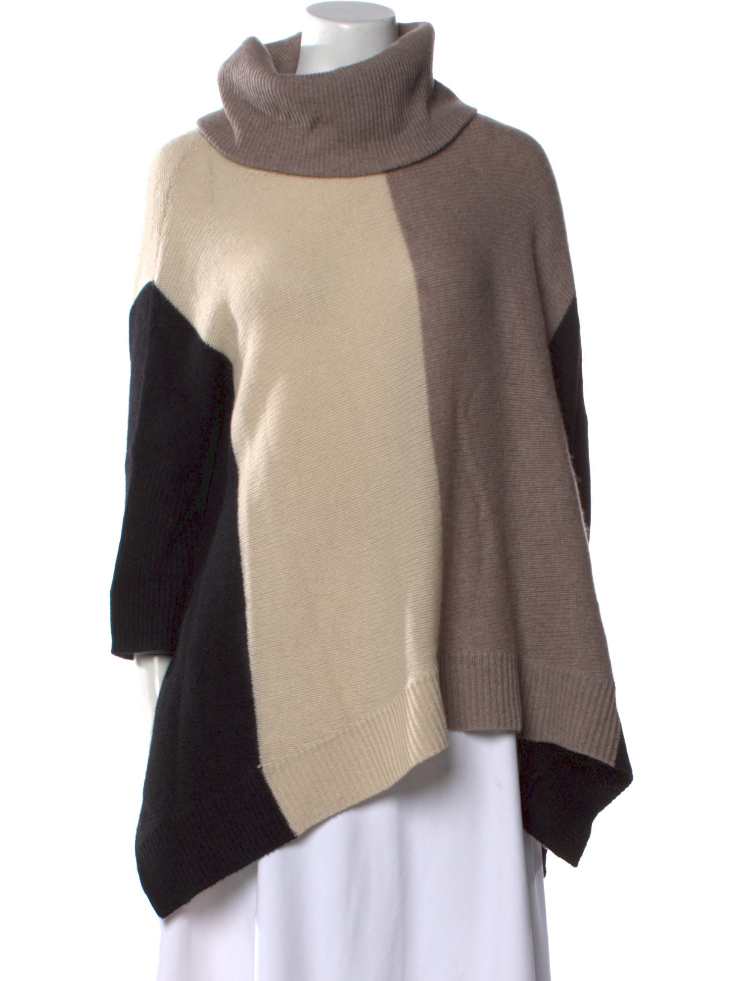 360 Cashmere Cashmere Colorblock Pattern Sweater
