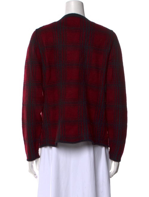 360 Cashmere Cashmere Plaid Print Sweater
