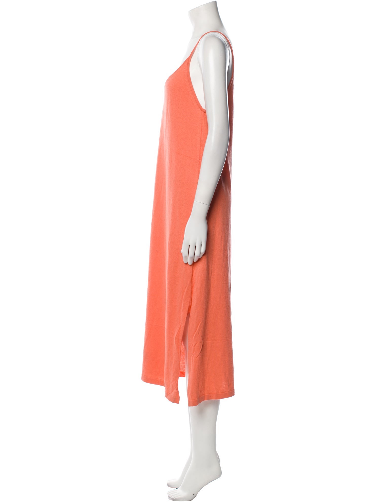 360 Cashmere V-Neck Midi Length Dress