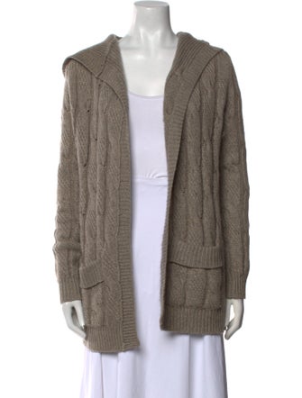 360 Cashmere Wool Open Front Sweater