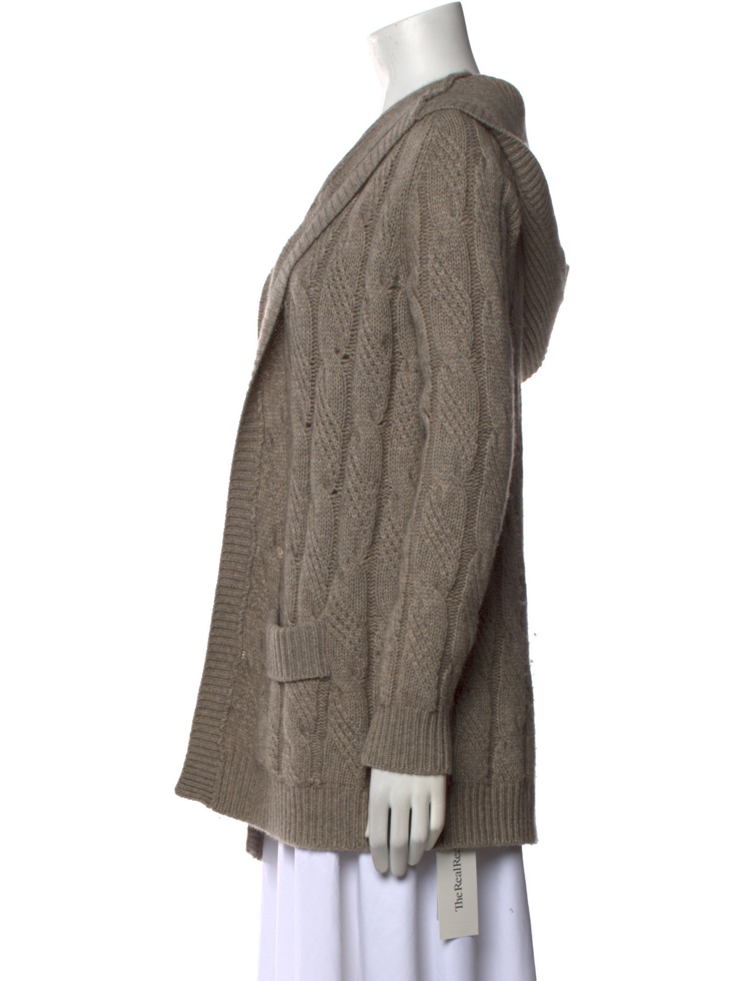 360 Cashmere Wool Open Front Sweater