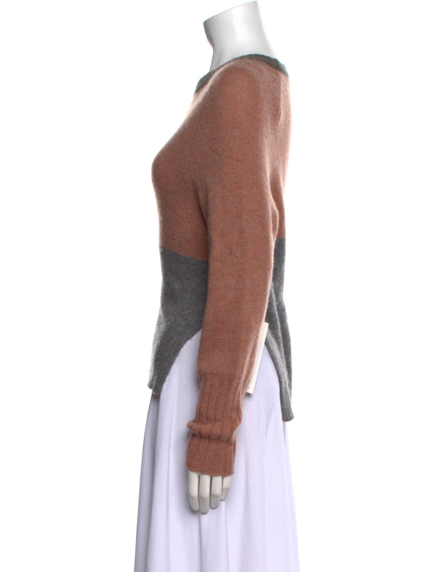 360 Cashmere Cashmere Colorblock Pattern Sweater
