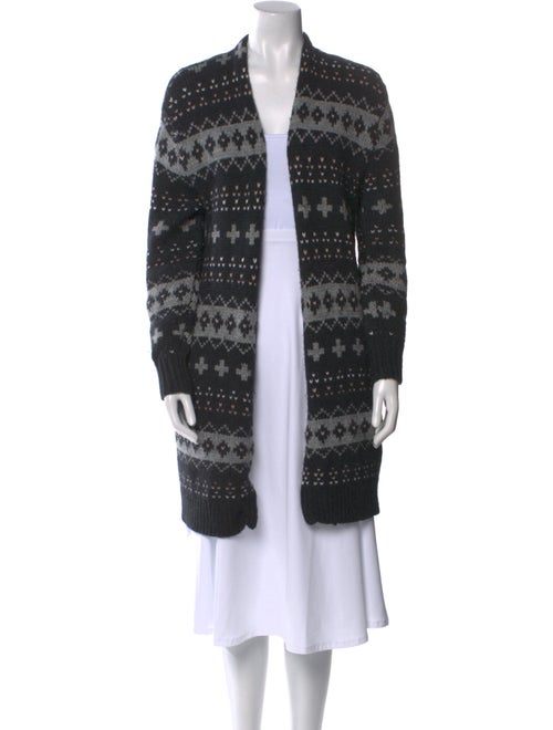 360 Cashmere Printed Open Front Sweater