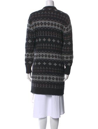360 Cashmere Printed Open Front Sweater