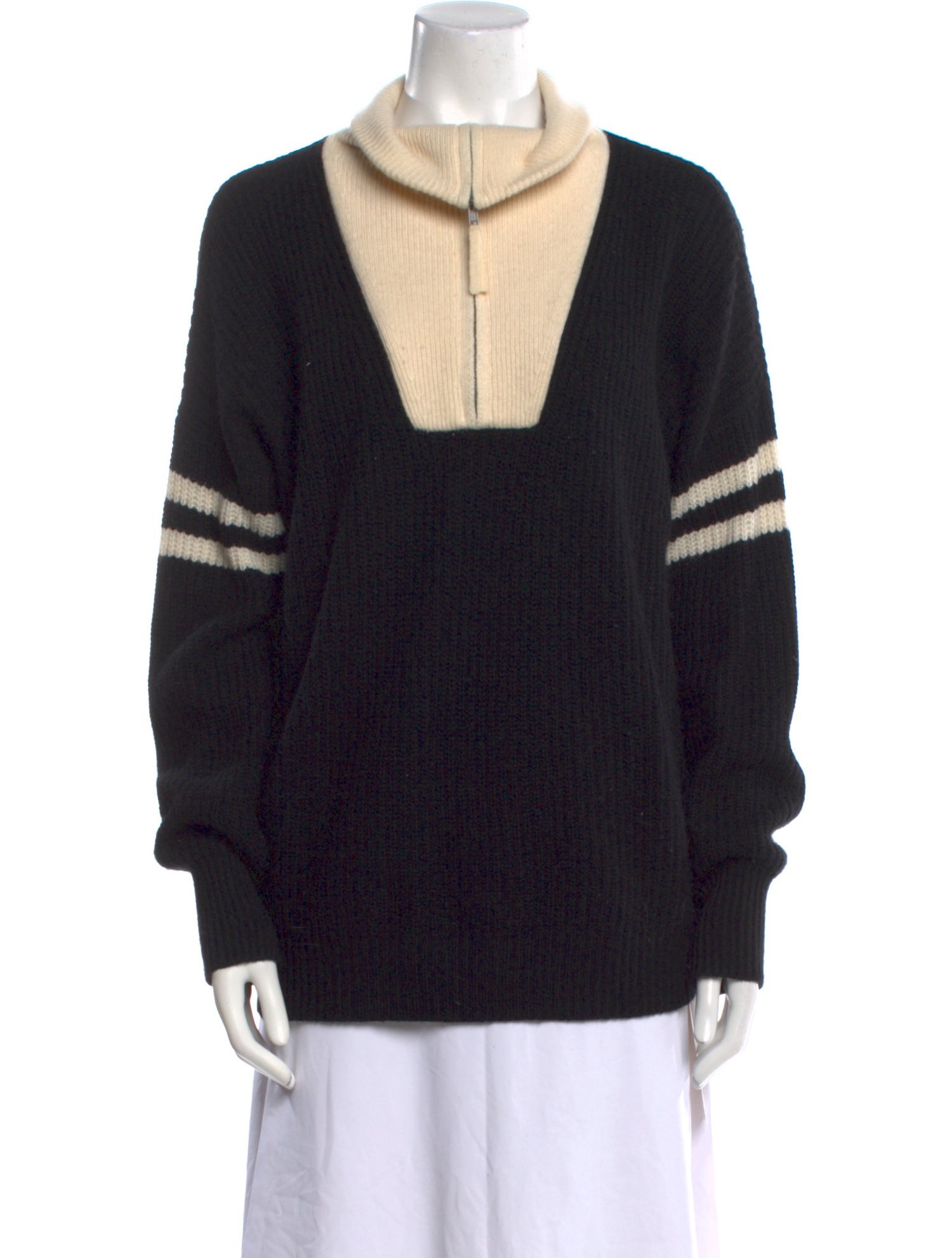 360 Cashmere Wool Striped Sweater