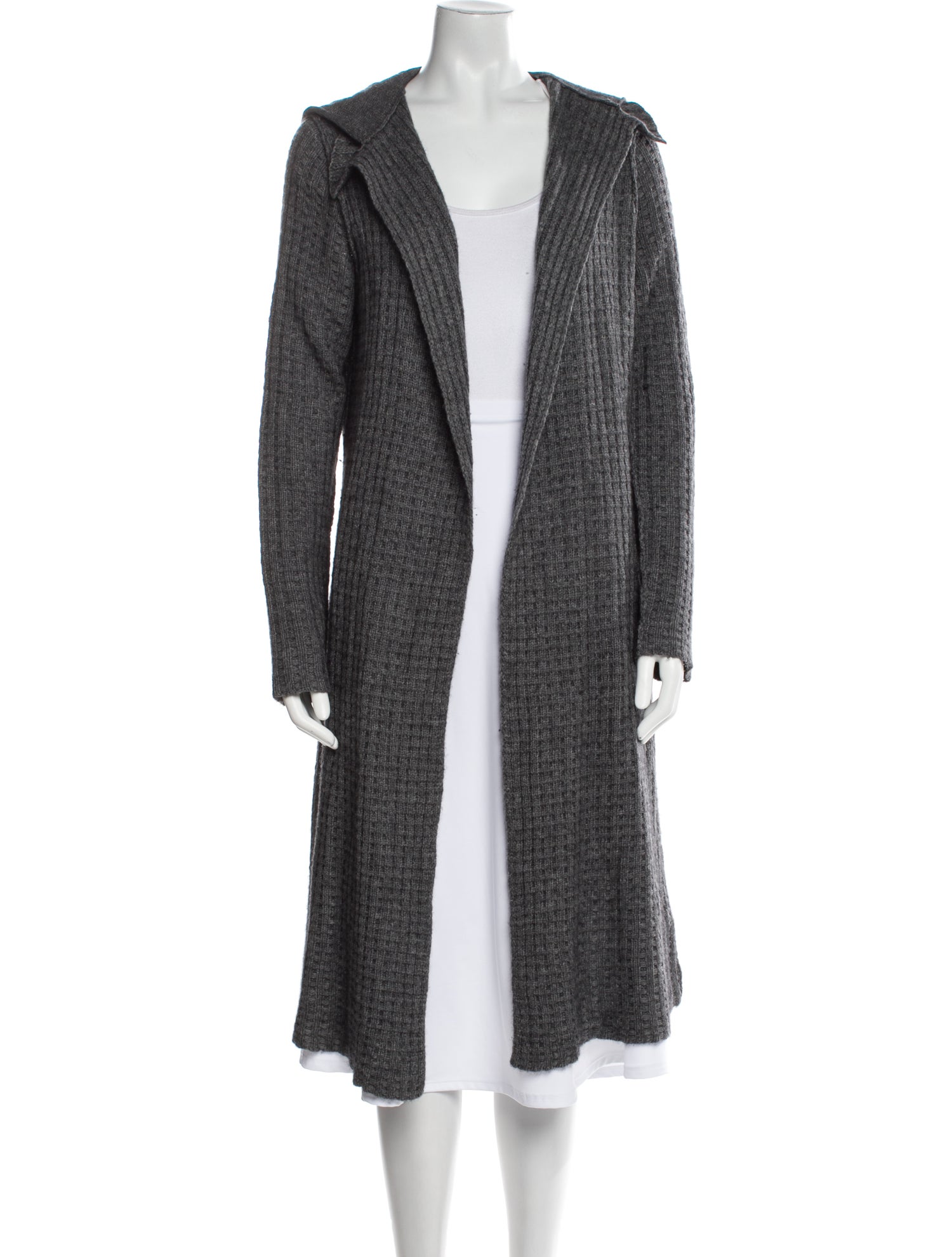 360 Cashmere Wool Open Front Sweater