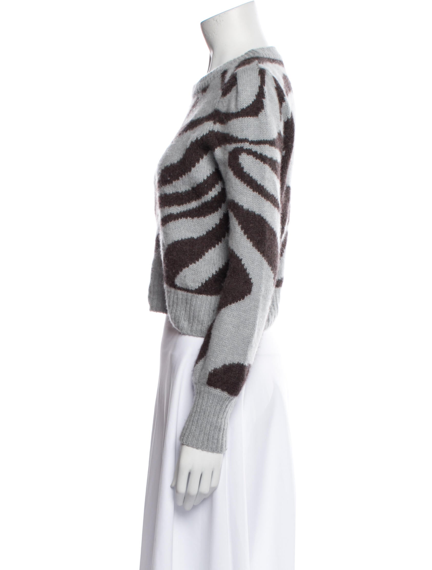 360 Cashmere Cashmere Animal Print Sweater