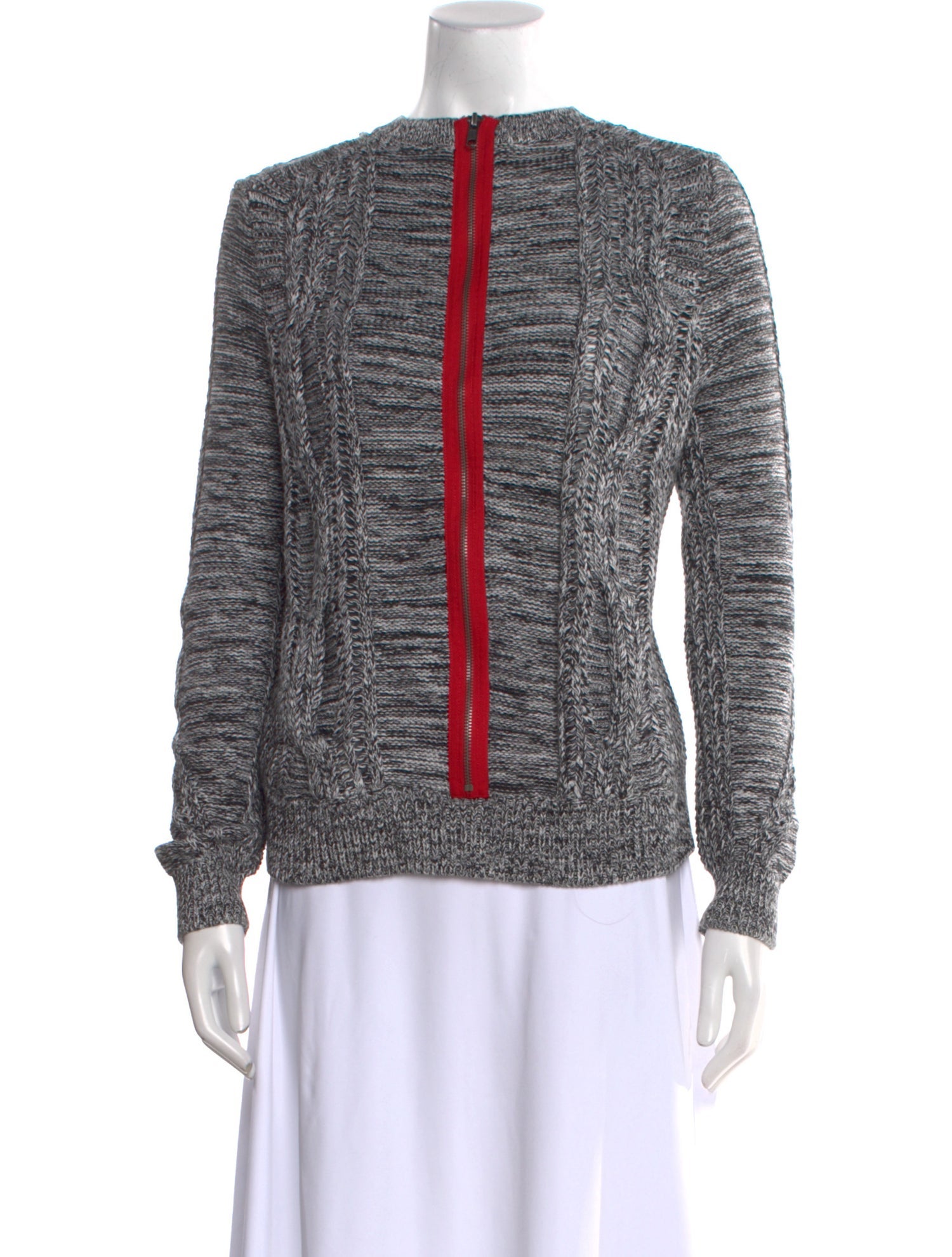 360 Cashmere Striped Crew Neck Sweater