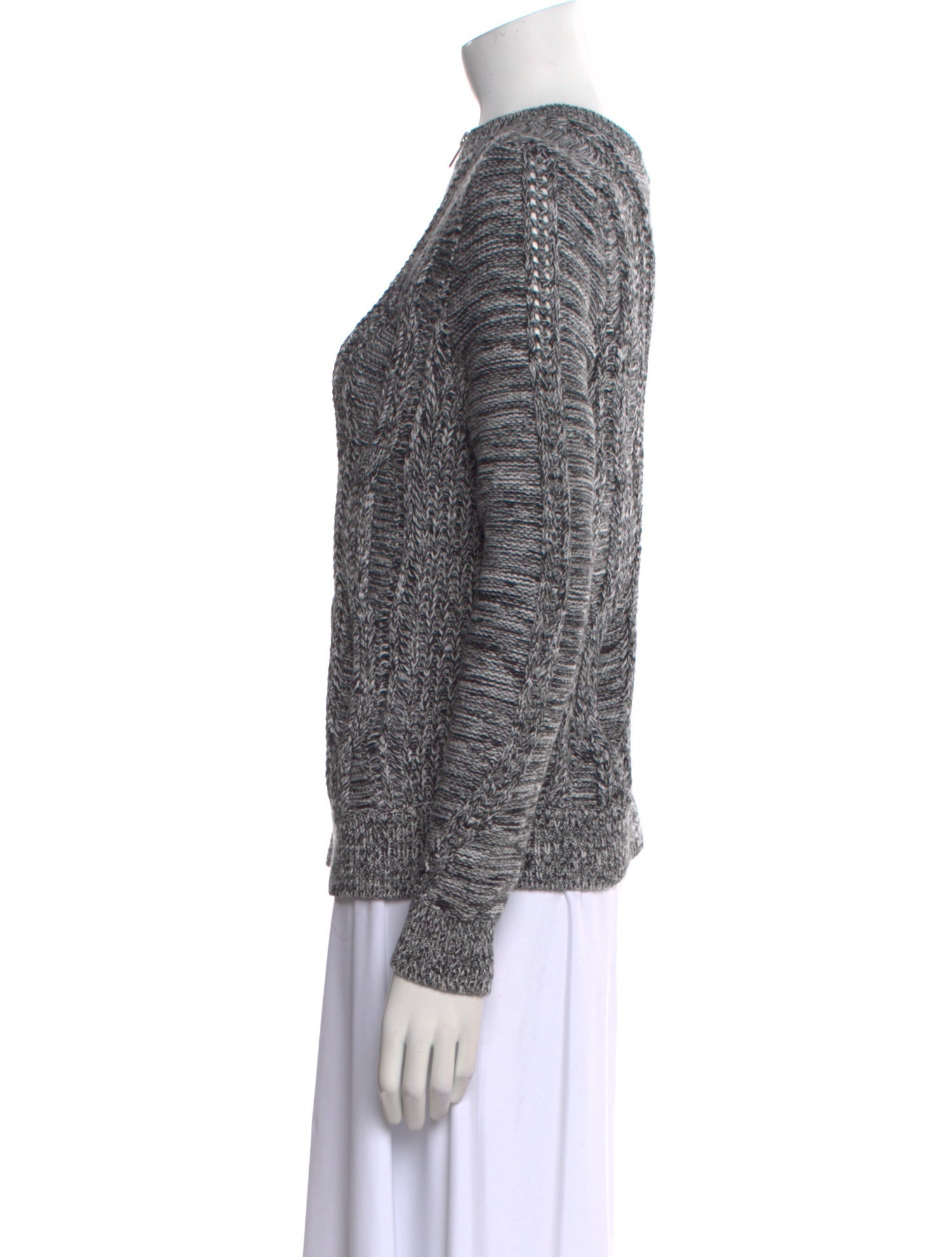 360 Cashmere Striped Crew Neck Sweater