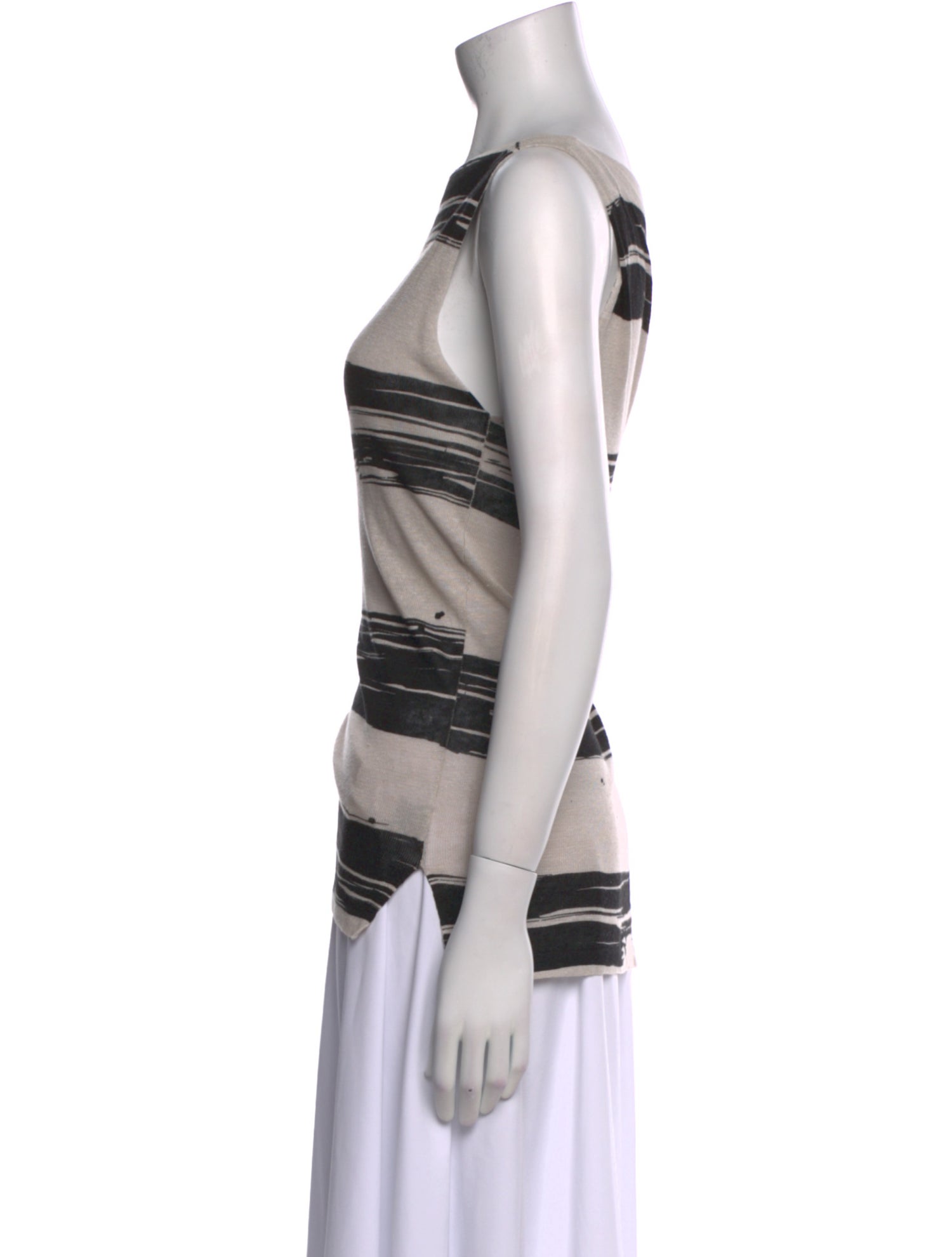 360 Cashmere Linen Striped Tunic