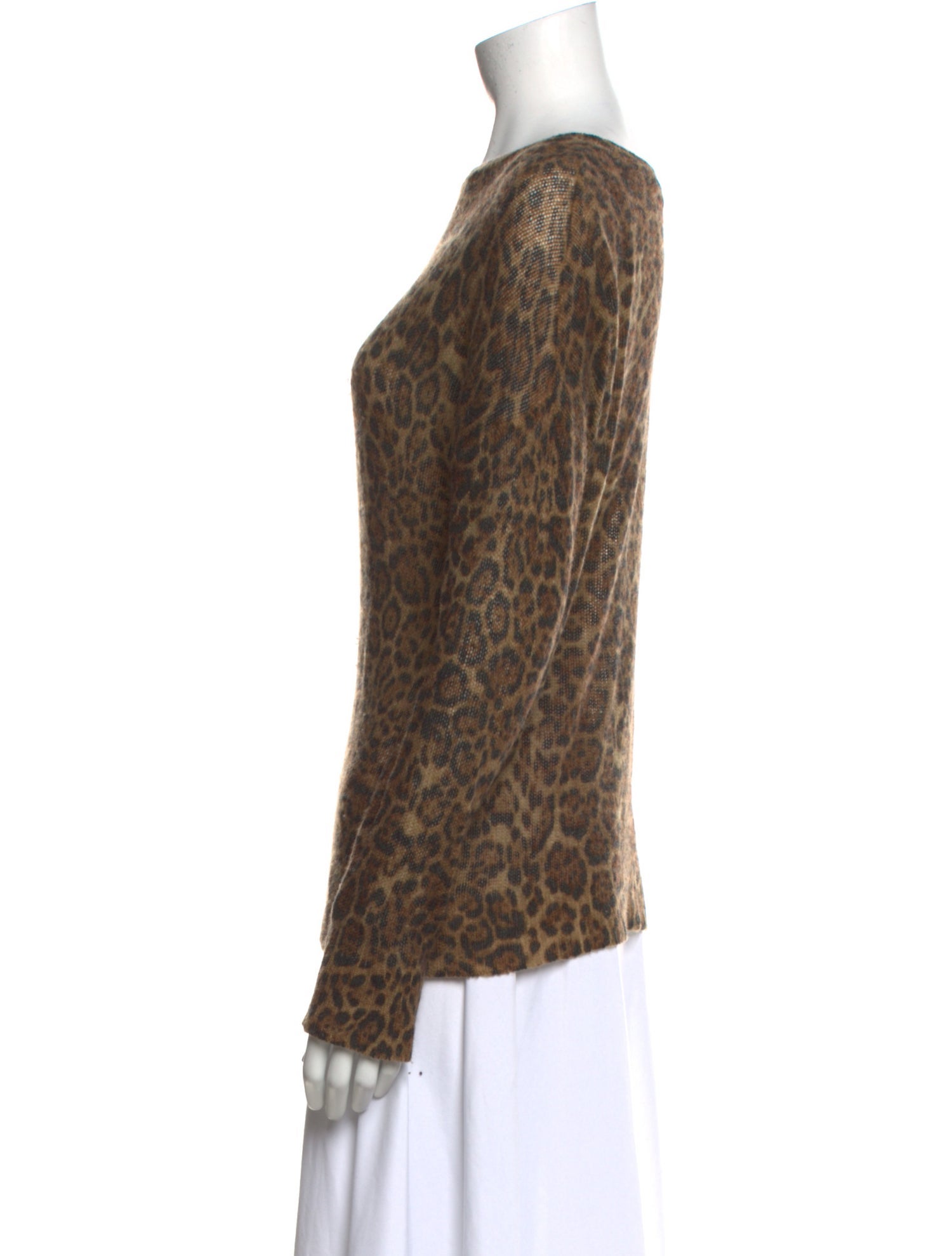 360 Cashmere Cashmere Animal Print Sweater