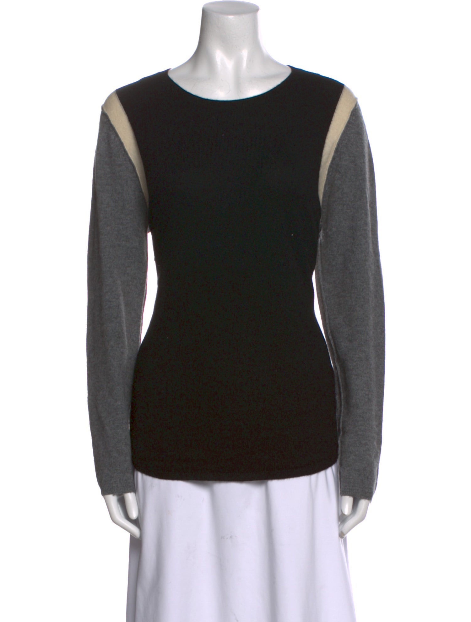 360 Cashmere Cashmere Colorblock Pattern Sweater