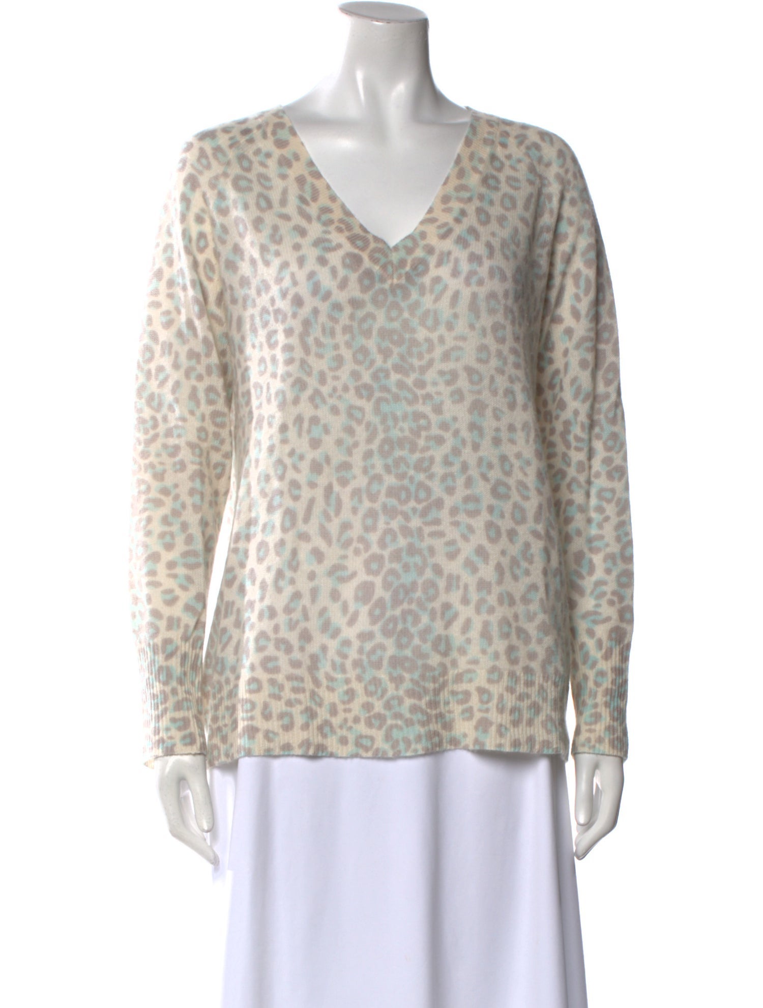360 Cashmere Cashmere Animal Print Sweater