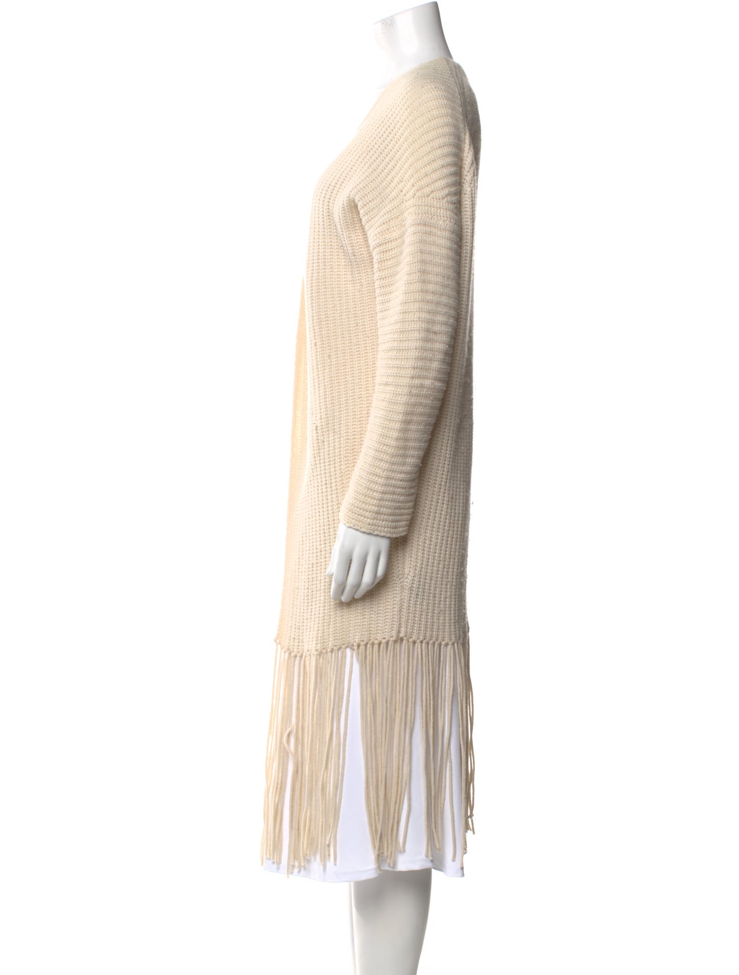 360 Cashmere Wool Open Front Sweater