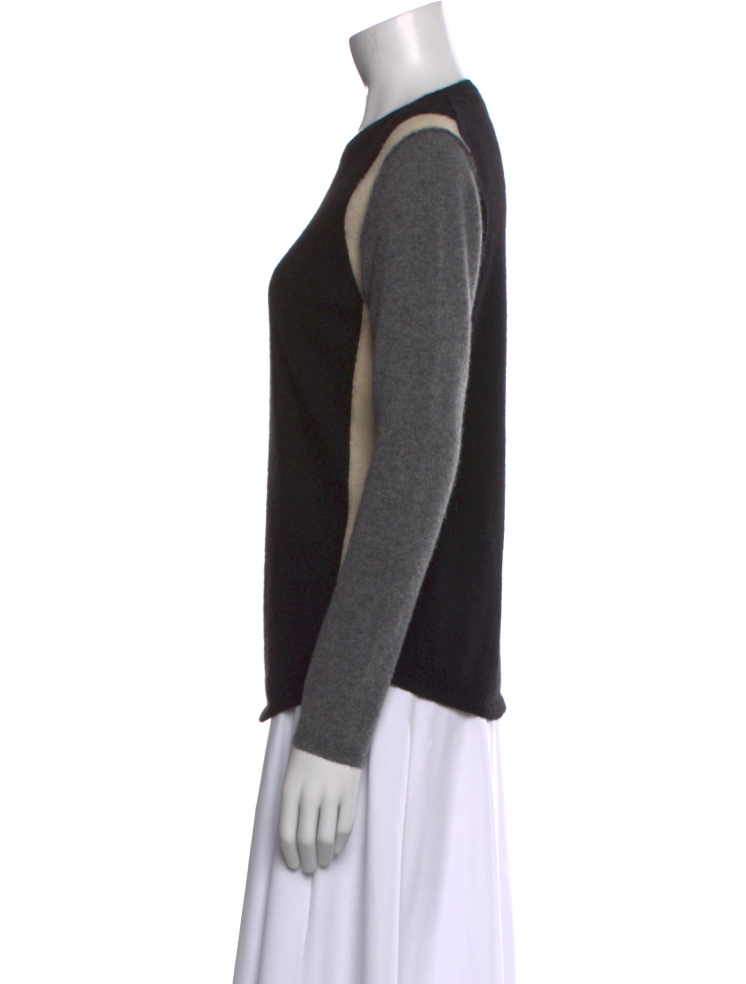 360 Cashmere Cashmere Colorblock Pattern Sweater