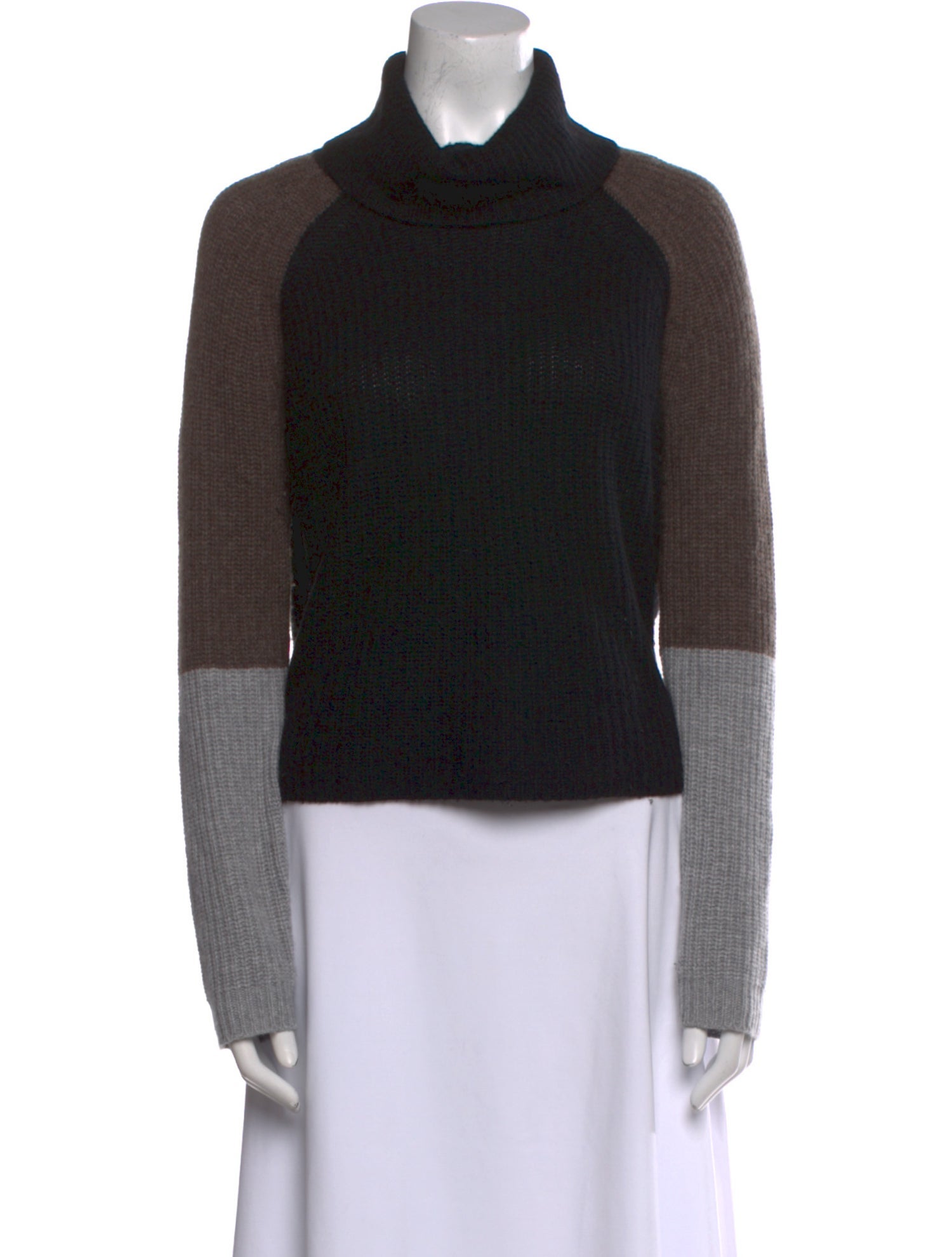 360 Cashmere Cashmere Colorblock Pattern Sweater