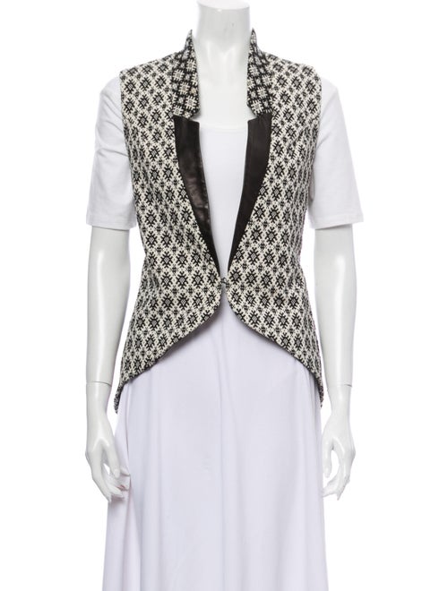 Shui Chen Printed Vest Black