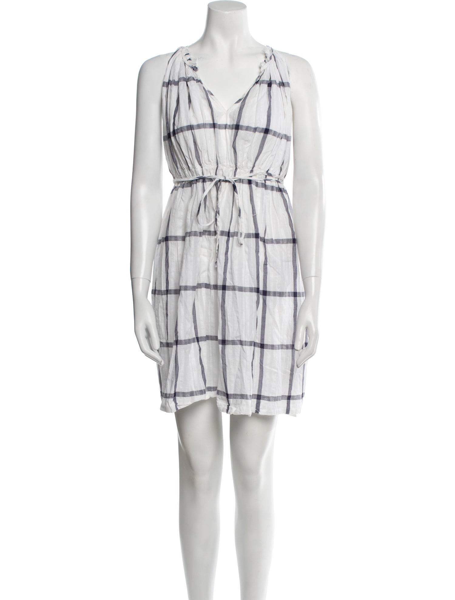 Shui Chen Plaid Print Mini Dress