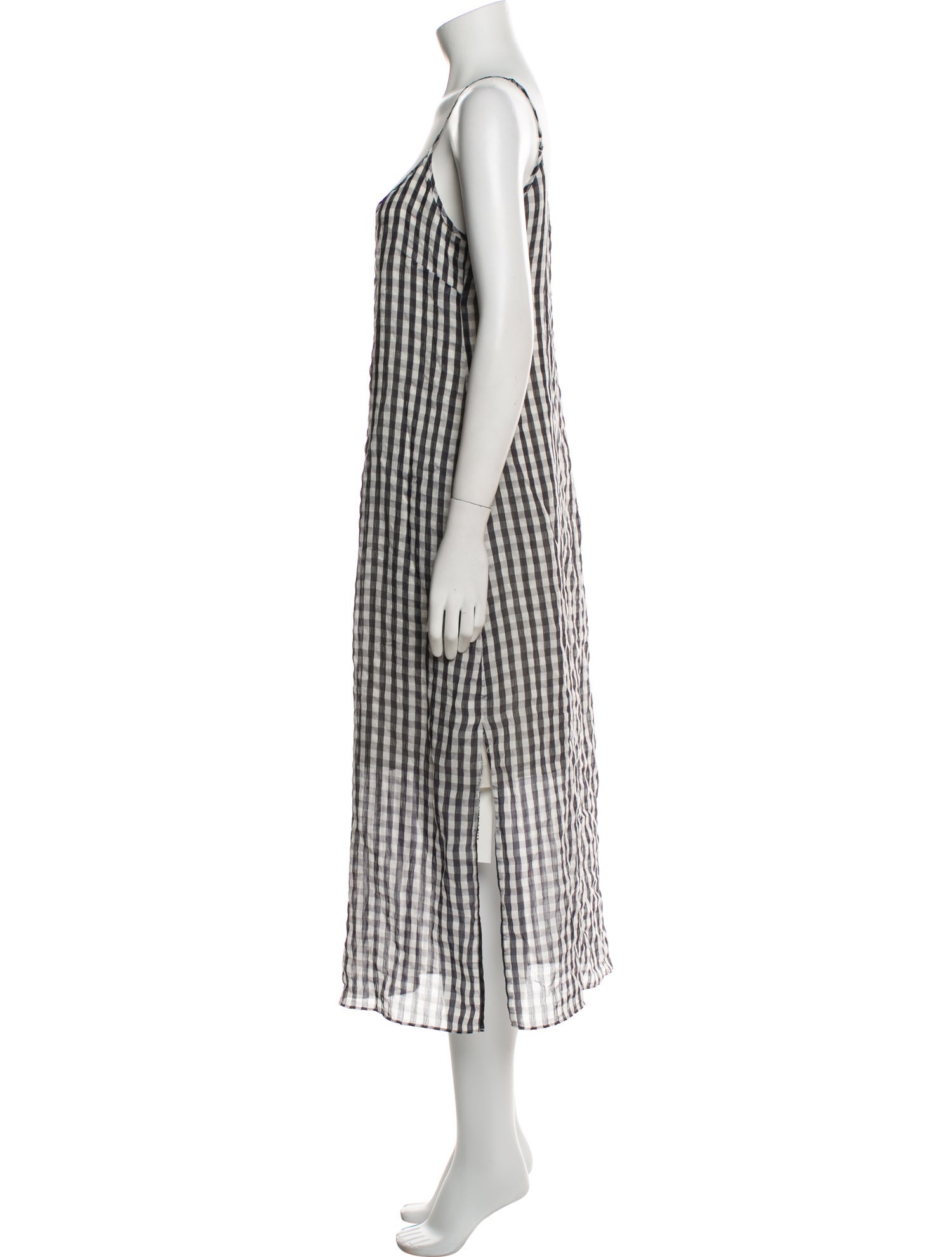 Callipygian Plaid Print Long Dress