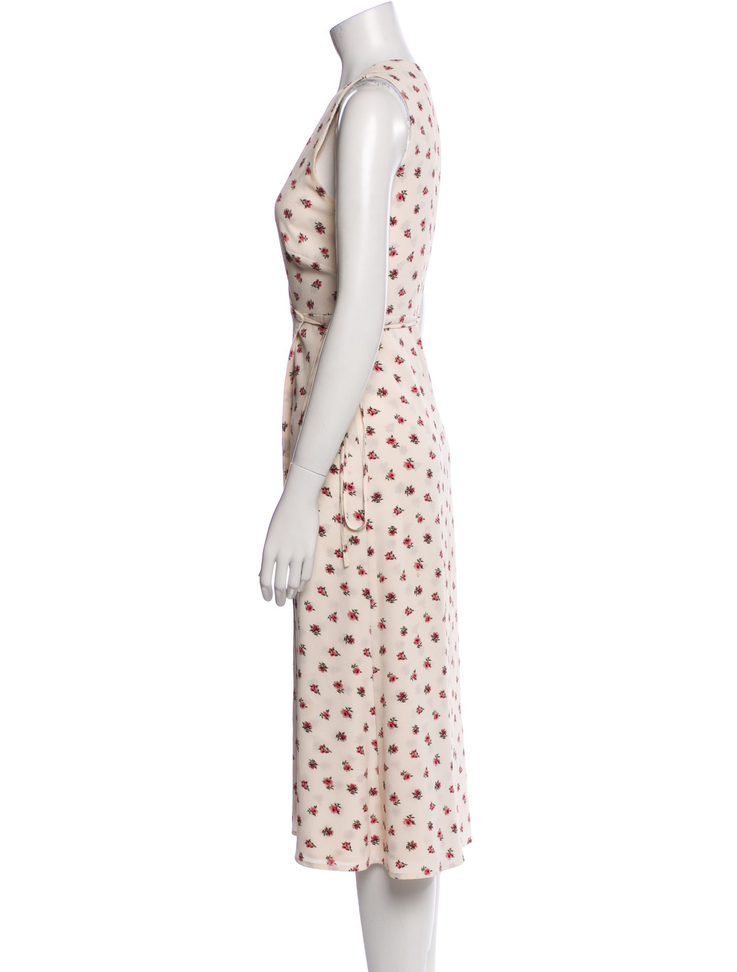 Callipygian Floral Print Midi Length Dress