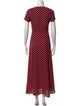 Callipygian Polka Dot Print Midi Length Dress