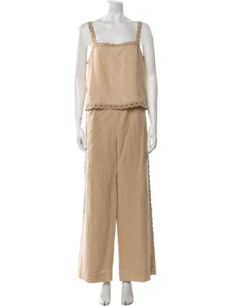 Cami NYC Linen Cutout Accent Pant Set