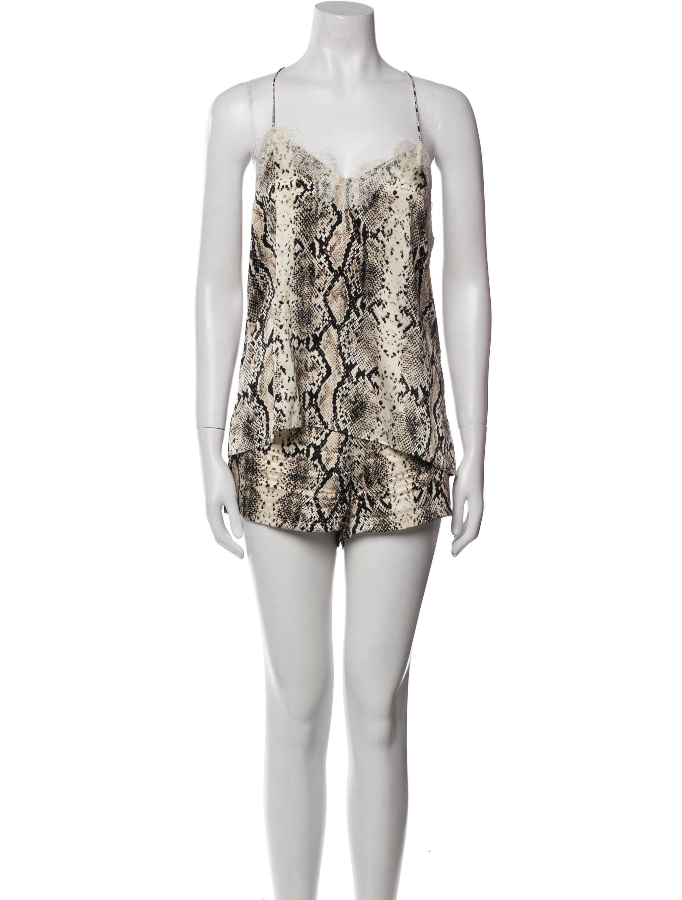 Cami NYC Silk Animal Print Short Set