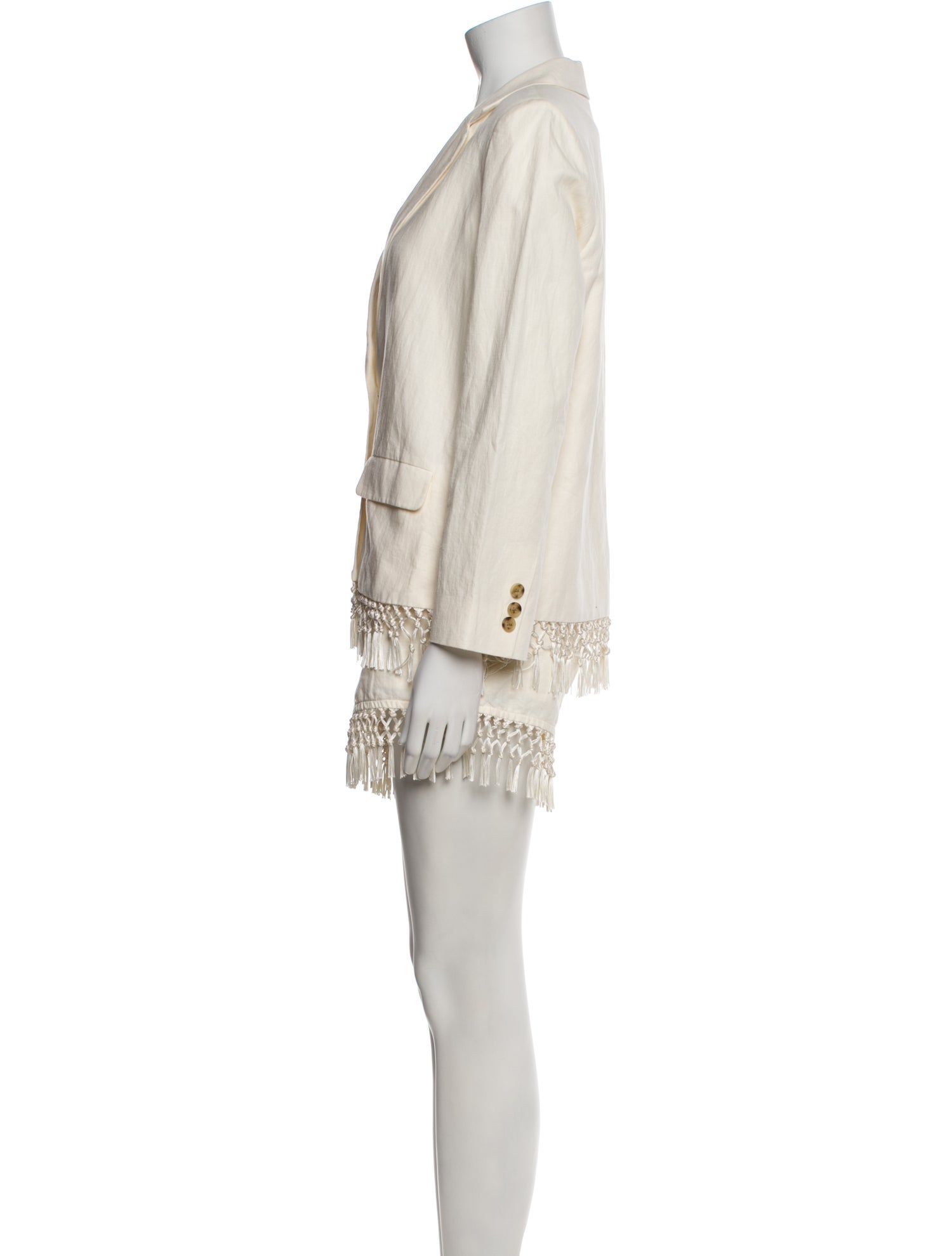 Cami NYC Linen Fringe Trim Accent Short Set