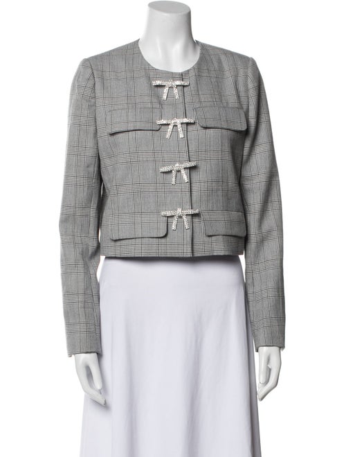 Cami NYC Wool Plaid Print Evening Jacket