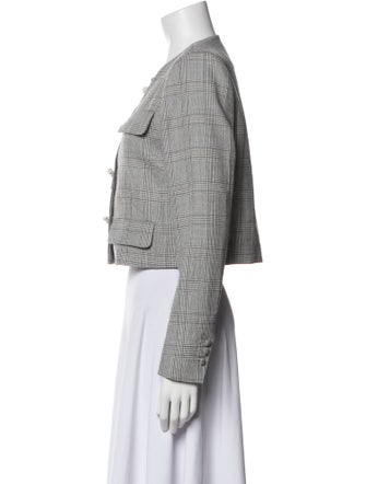 Cami NYC Wool Plaid Print Evening Jacket