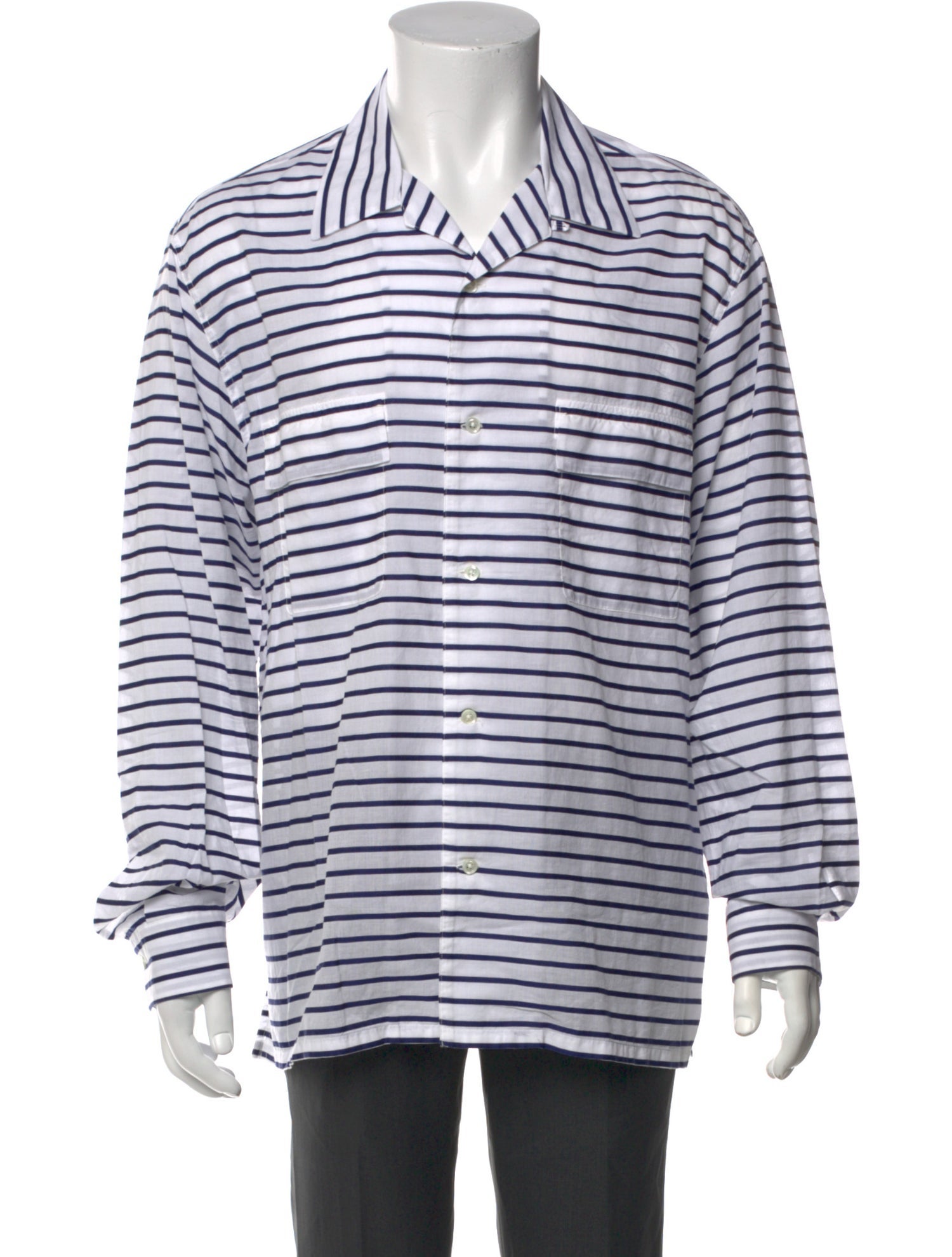 Camoshita By United Arrows Striped Long Sleeve Shirt