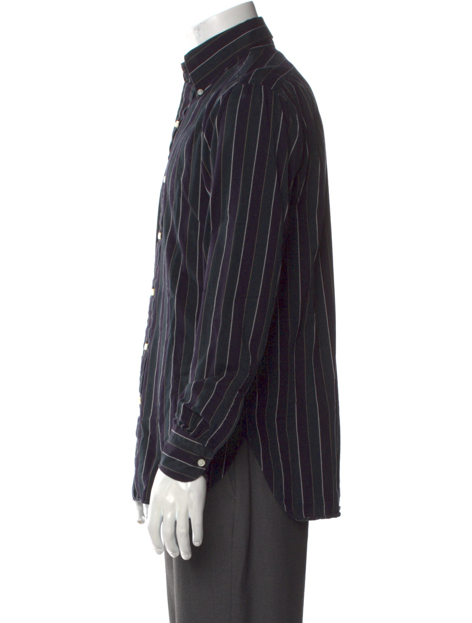 Camoshita By United Arrows Striped Long Sleeve Shirt