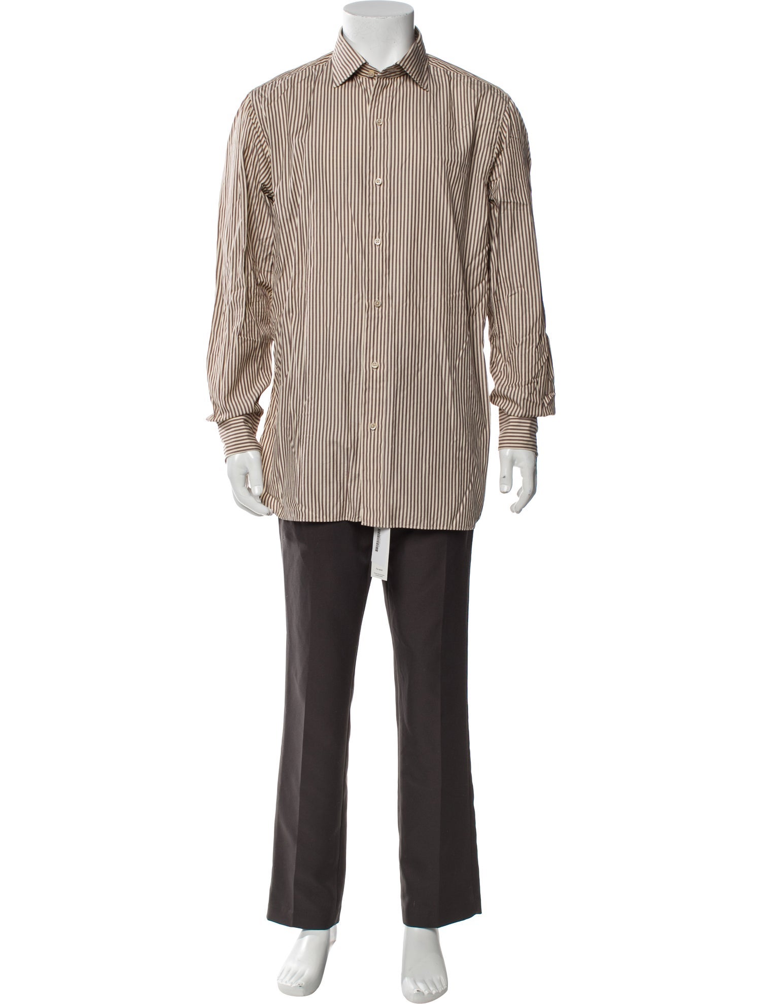 Camoshita By United Arrows Striped Long Sleeve Dress Shirt