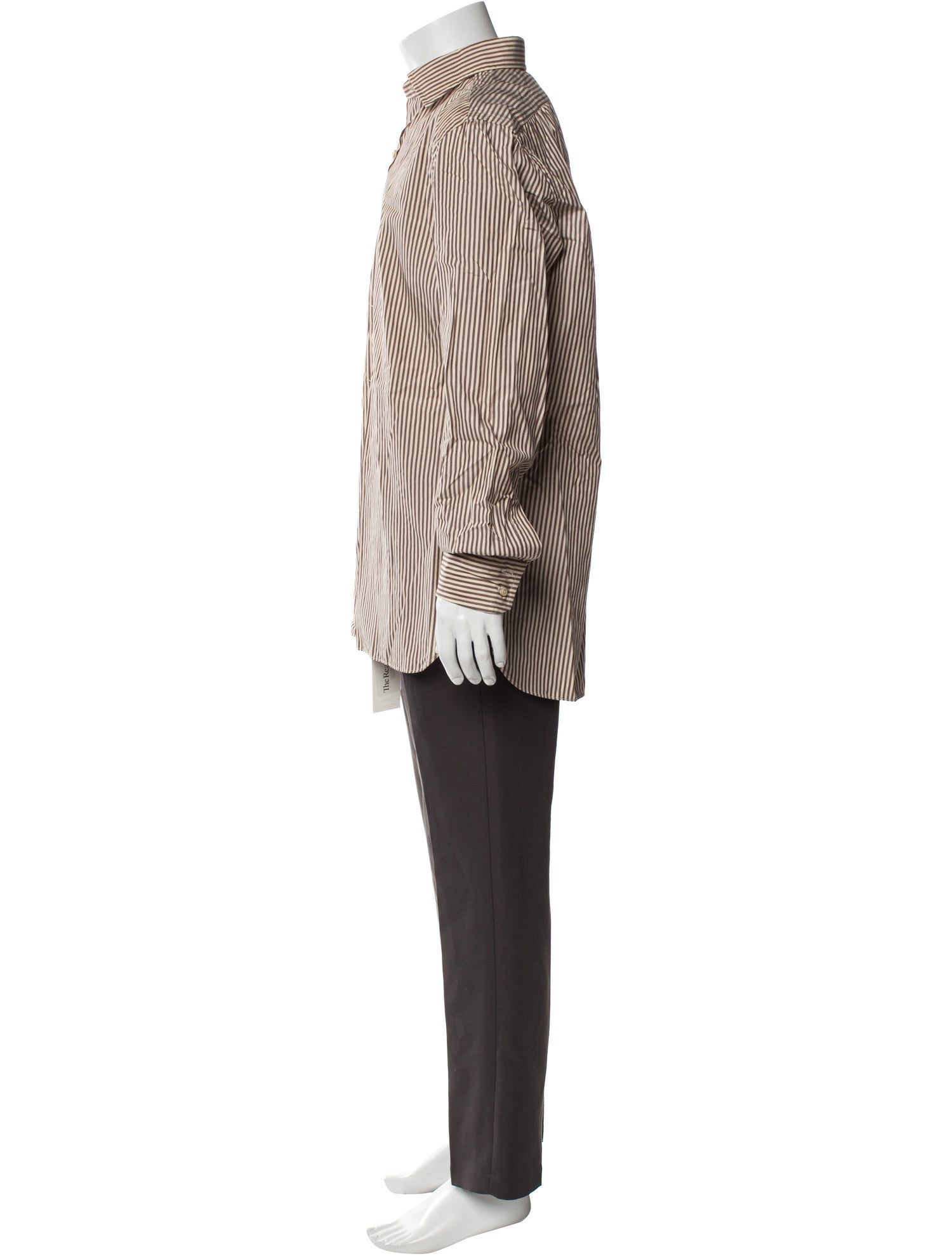 Camoshita By United Arrows Striped Long Sleeve Dress Shirt