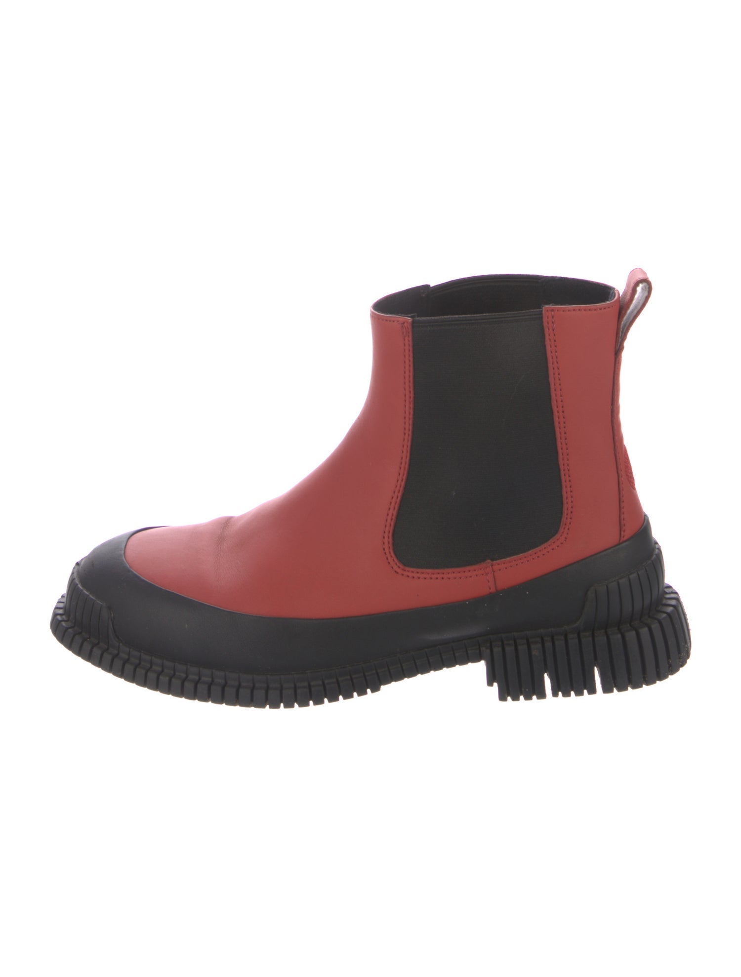 Camper Leather Colorblock Pattern Chelsea Boots - Red Boots, Shoes ...
