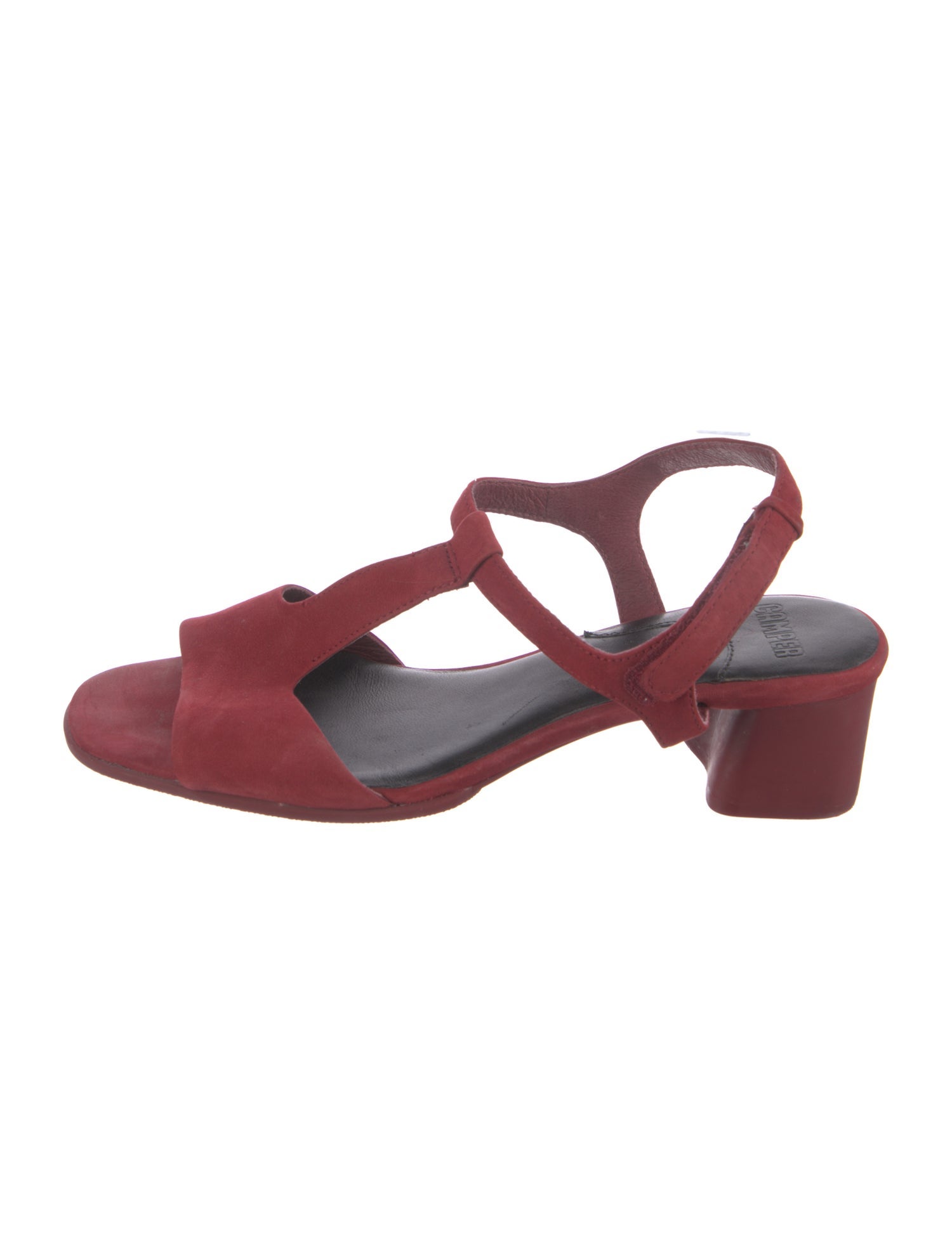 Camper Suede T-Strap Pumps