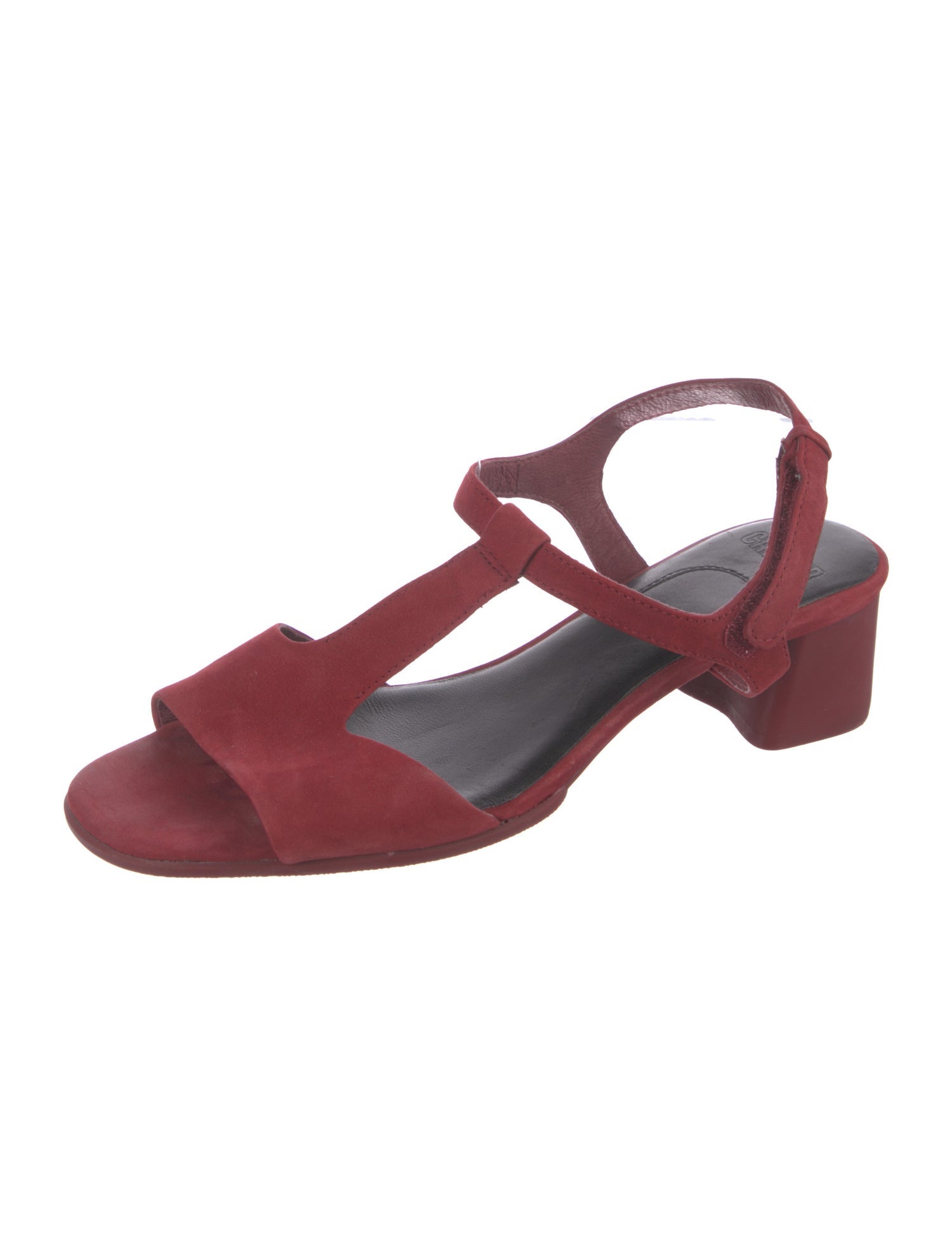 Camper Suede T-Strap Pumps