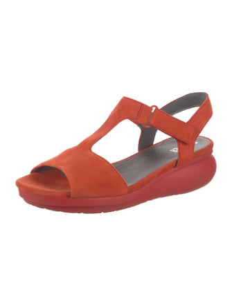Camper Suede T-Strap Sandals