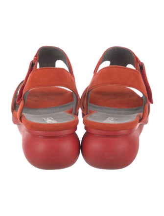 Camper Suede T-Strap Sandals