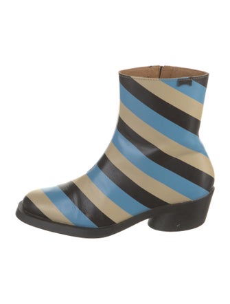 Camper Leather Colorblock Pattern Western Boots