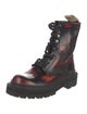 Camper Leather Printed Combat Boots