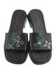 Camper Leather Embroidered Accent Slides