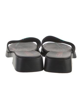 Camper Leather Embroidered Accent Slides