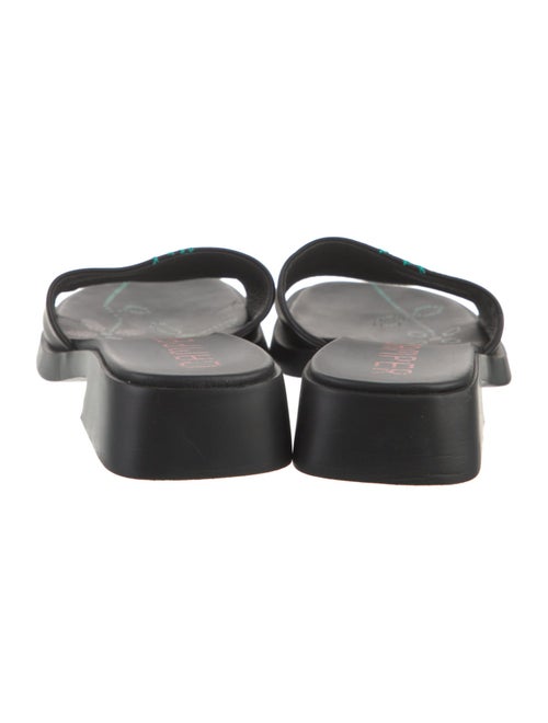 Camper Leather Embroidered Accent Slides